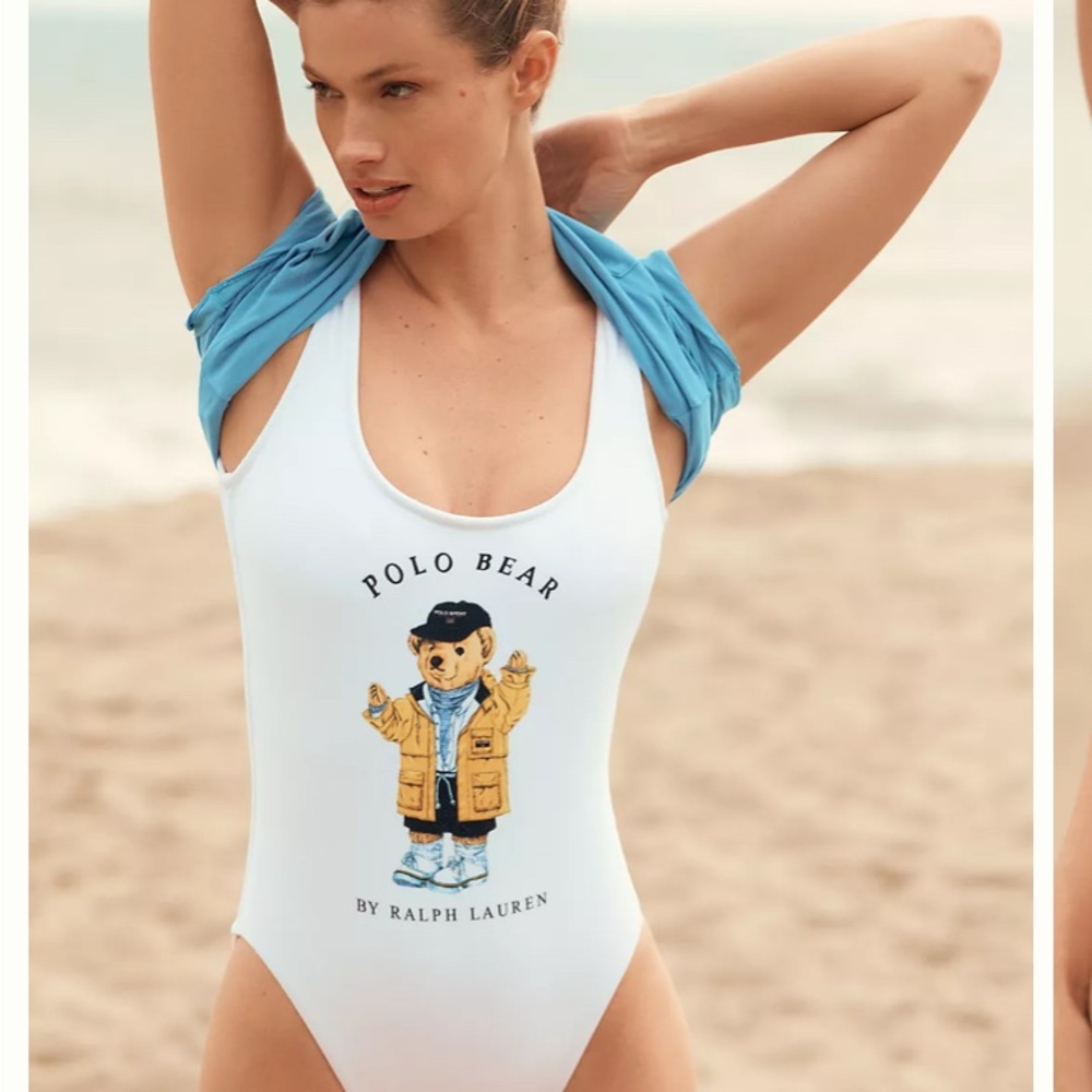 Ralph Lauren White and Blue One Piece with Sailor Bear
